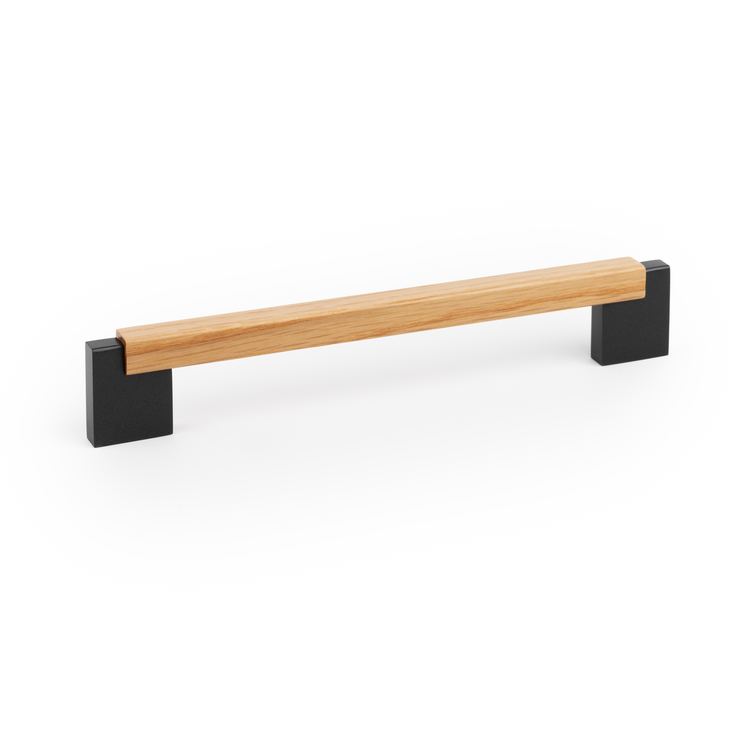 Poignée DUO BA160 L194.6 bois / aluminium noir / chêne
